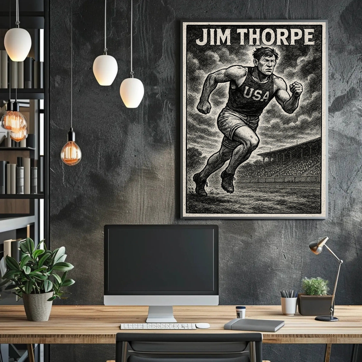 Jim Thorpe Legendary Athlete Poster