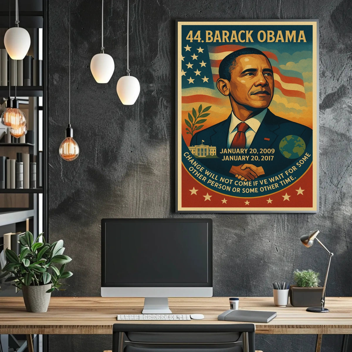 Stylized Art of U.S. President Poster