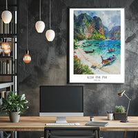 Koh Phi Phi Watercolor Travel Poster PosterGoat