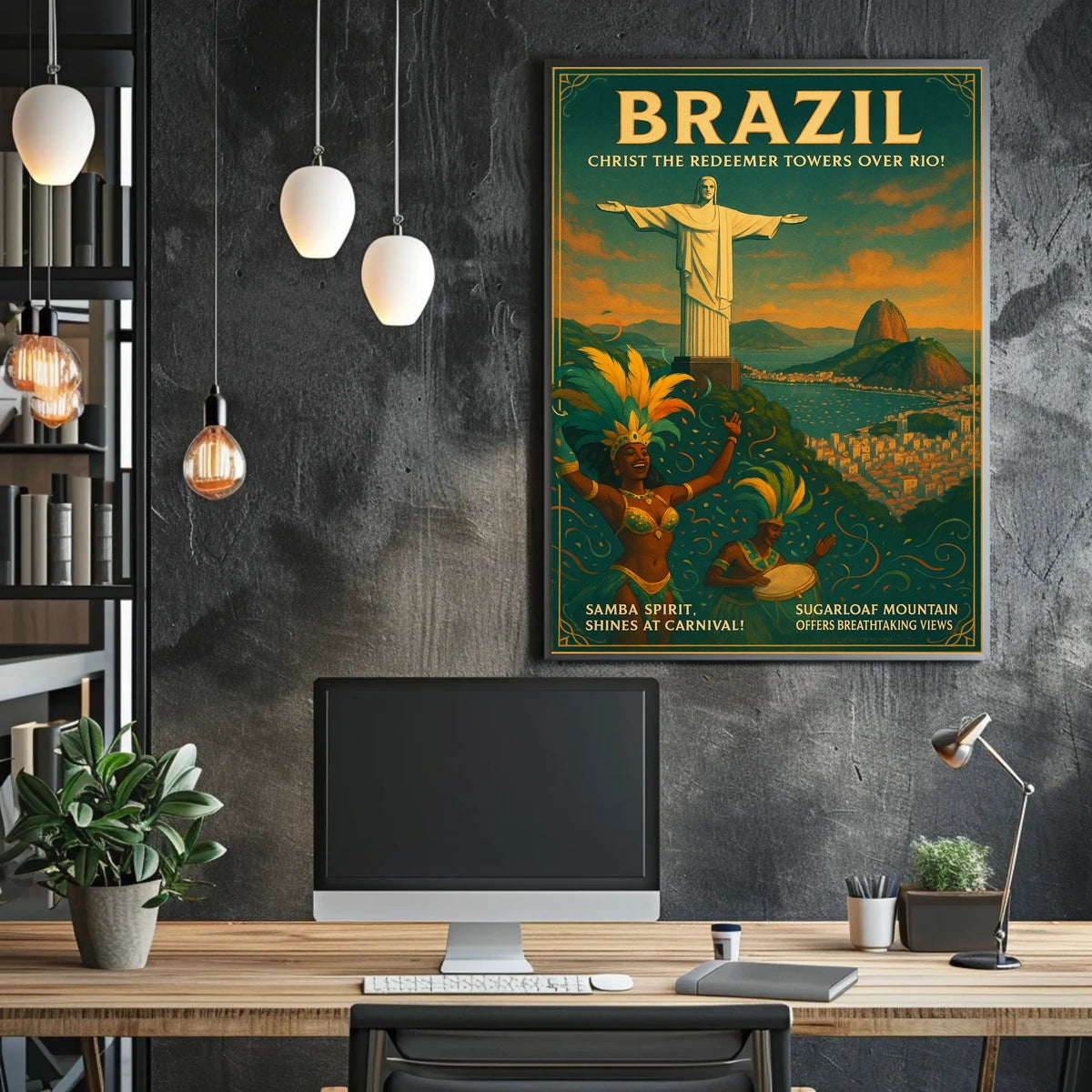Brazil Carnival Rio Poster: Vintage Travel Art