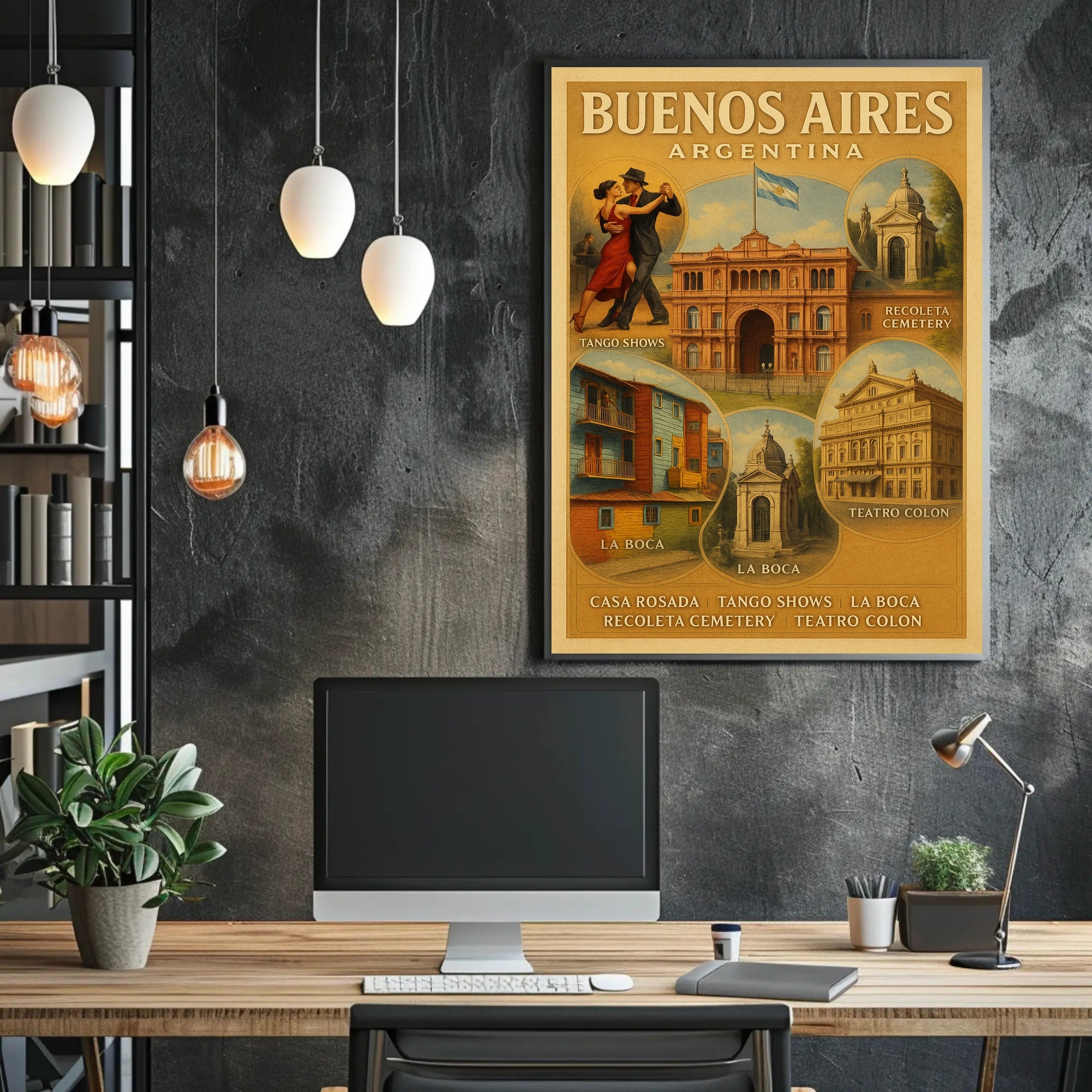 Buenos Aires Vintage Travel Poster Wall Art PosterGoat