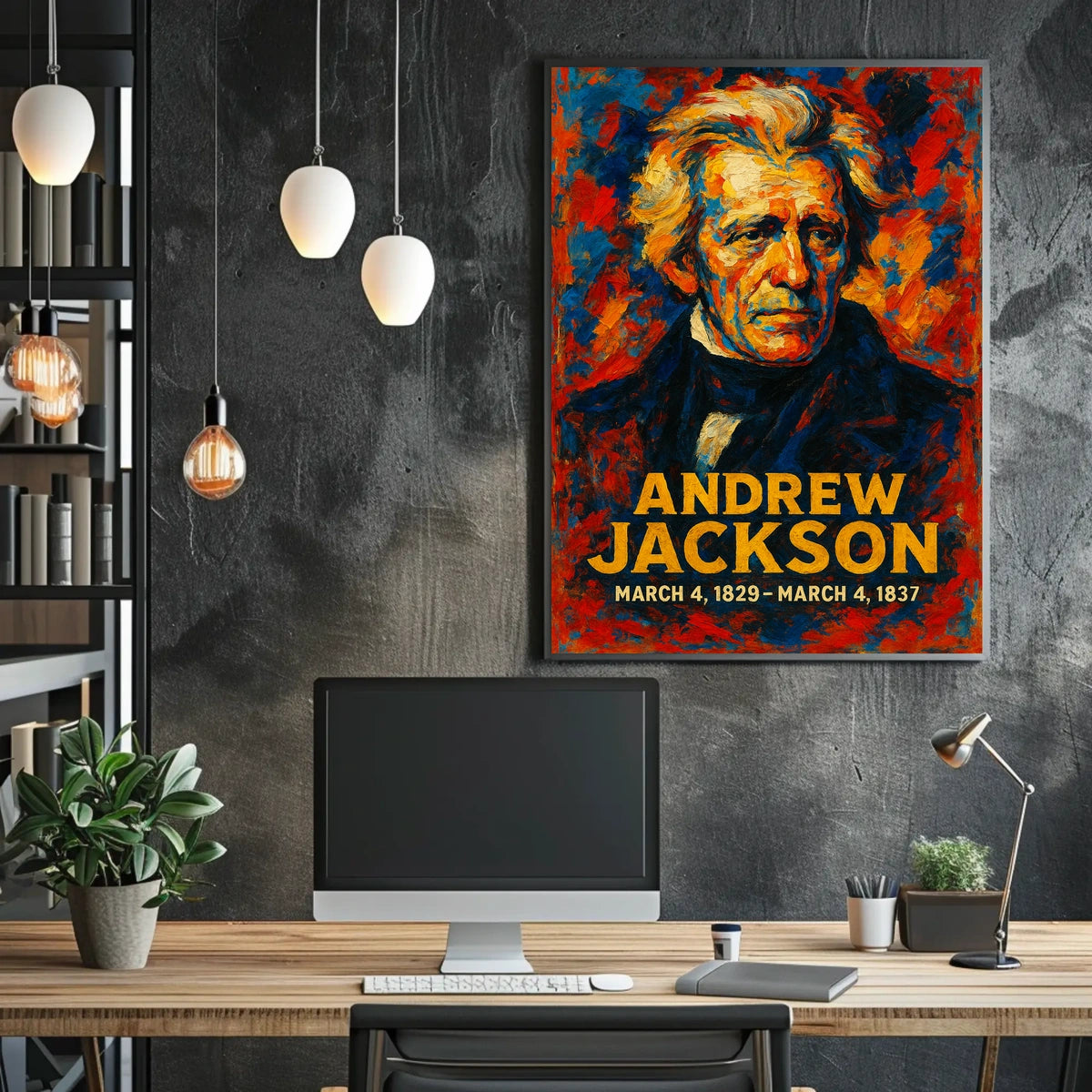Andrew Jackson 7th President of the United States Glitch Hop Art Poster