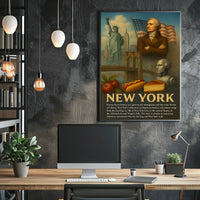 New York Heritage Poster Vintage Wall Art