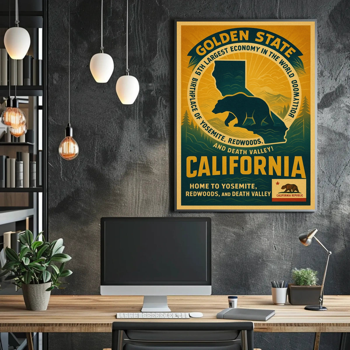 California The Golden State Poster