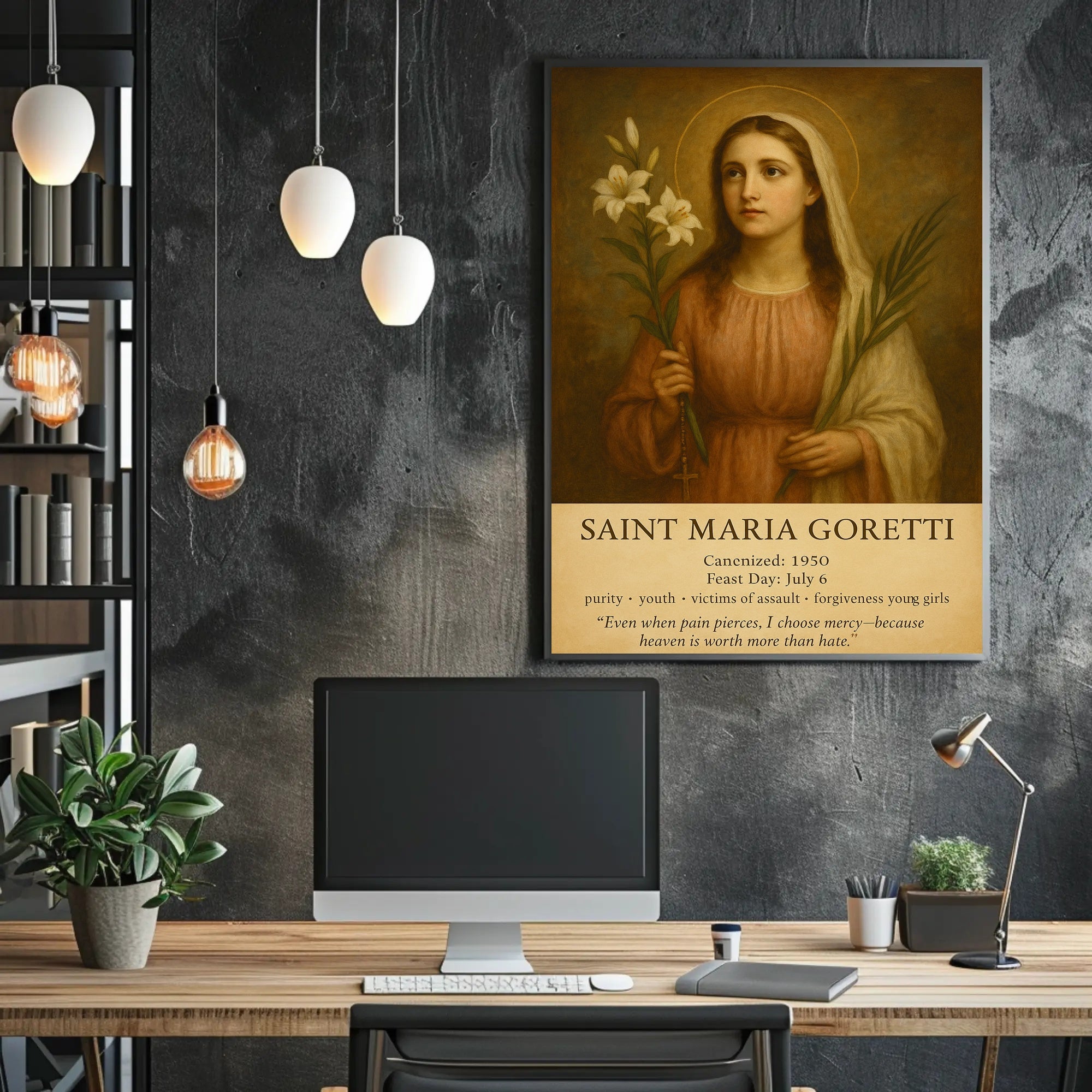 Saint Maria Goretti Religious Heritage Tribute Poster