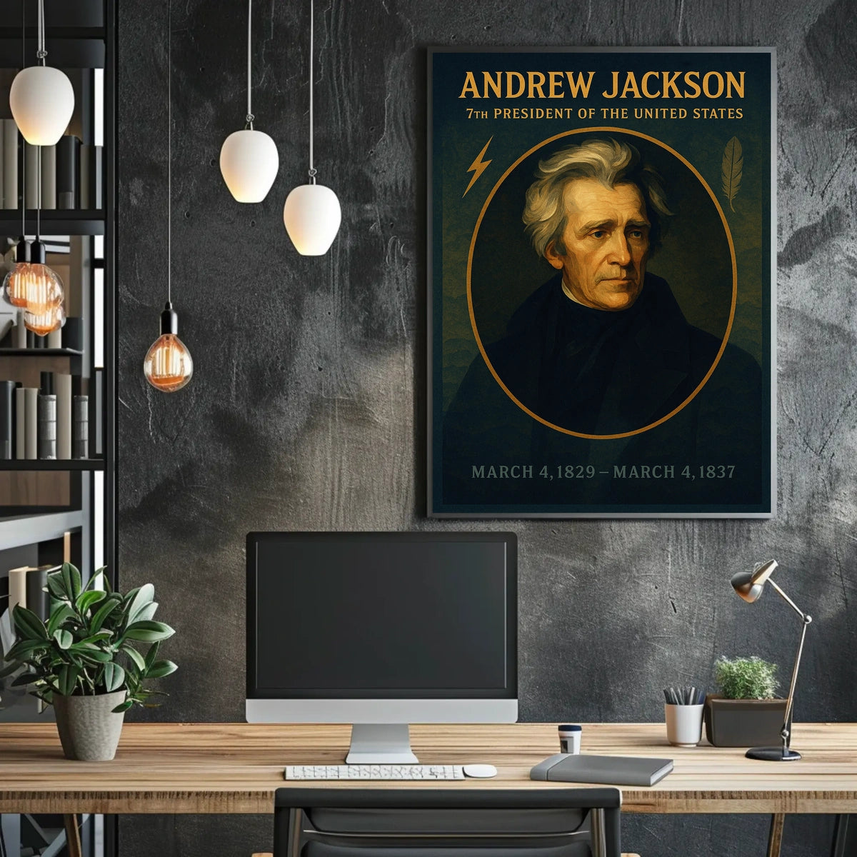 Andrew Jackson Presidential Legacy Poster For History Fans