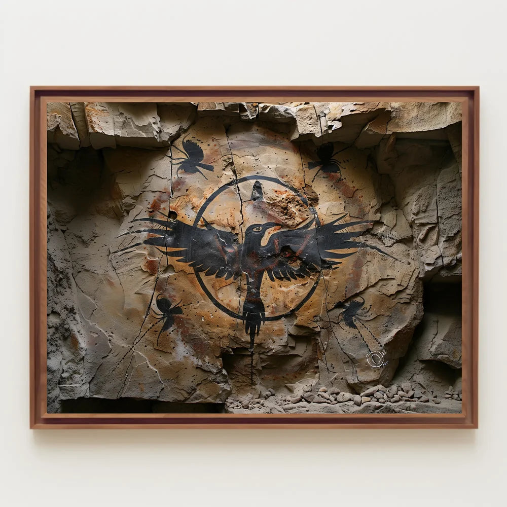 Ancient Bird Flight Tribal Art Poster Print