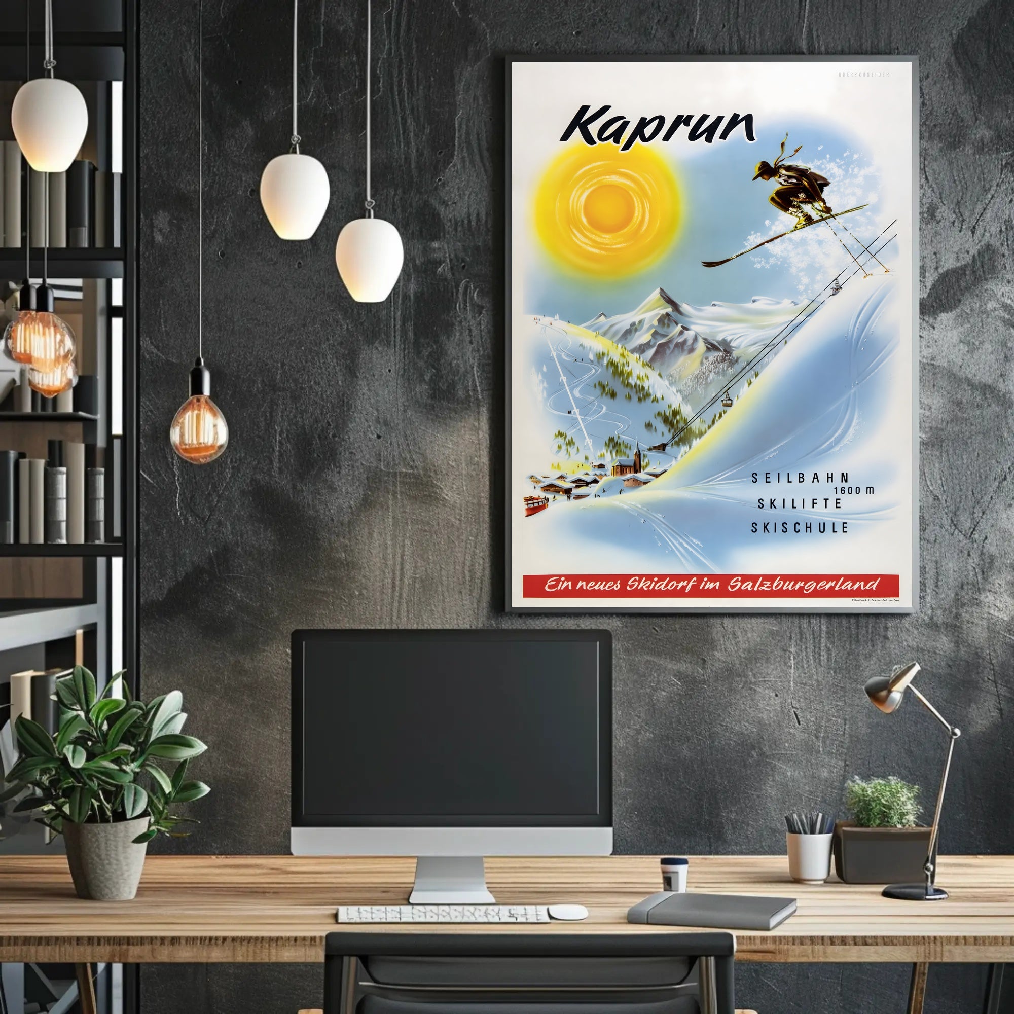 Kaprun Ski Destination Vintage Travel Poster PosterGoat