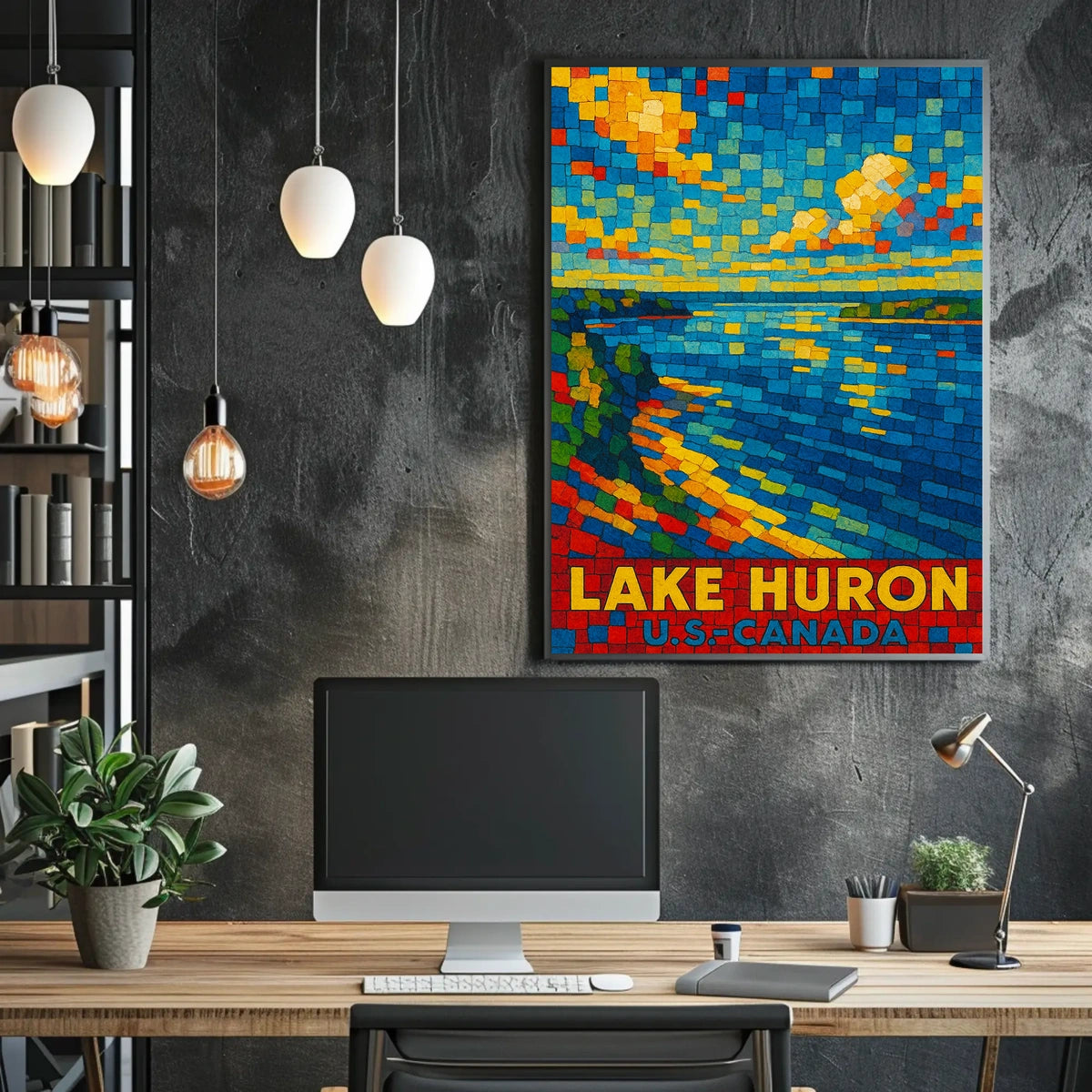 Lake Huron U.S.-Canada Poster