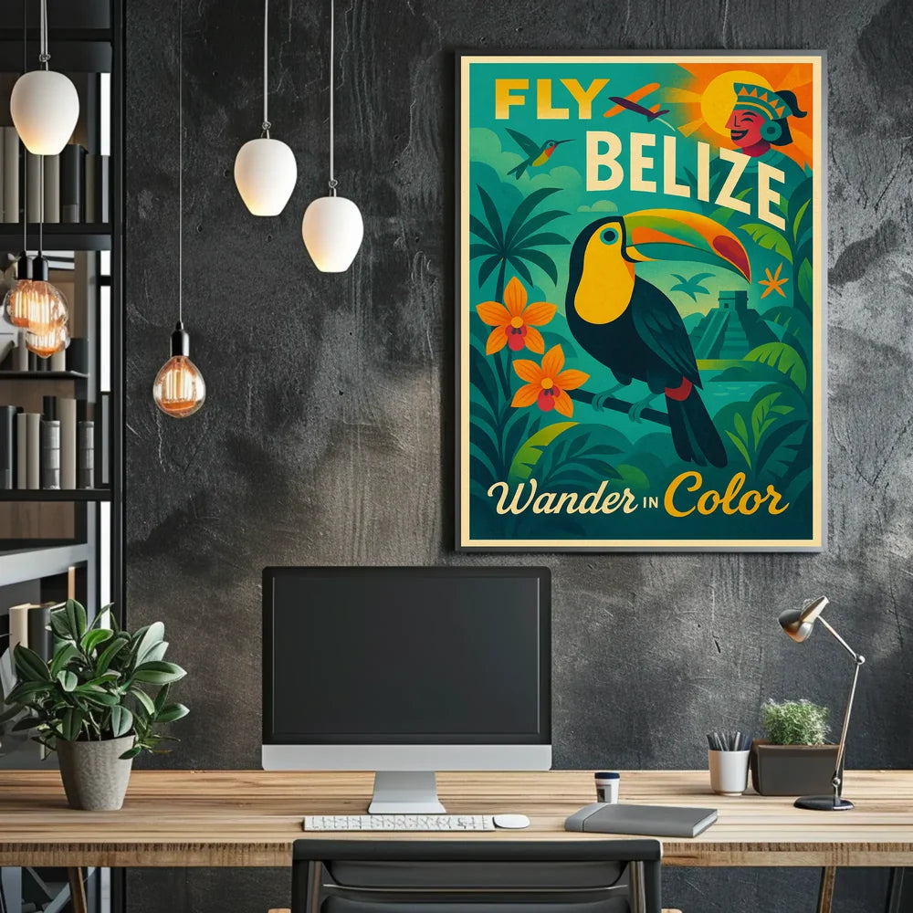 Travel Belize Vintage Adventure with Tropical Flair Travel Poster PosterGoat