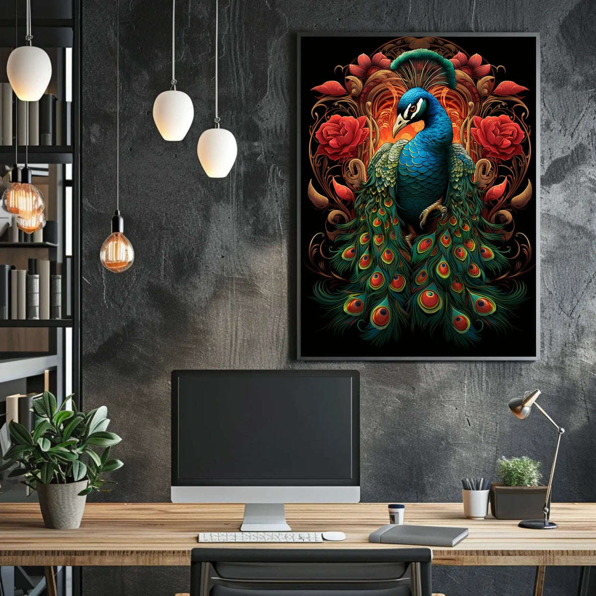 Majestic Peacock In Bloom Poster