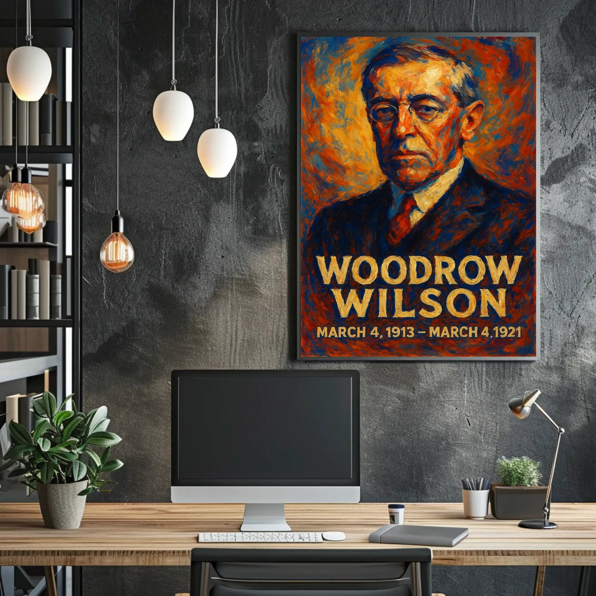 Woodrow Wilson Presidential Portrait Poster