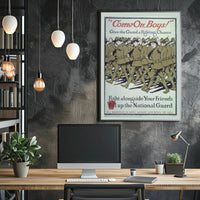 National Guard Enlistment WWII Military Recruitment Poster