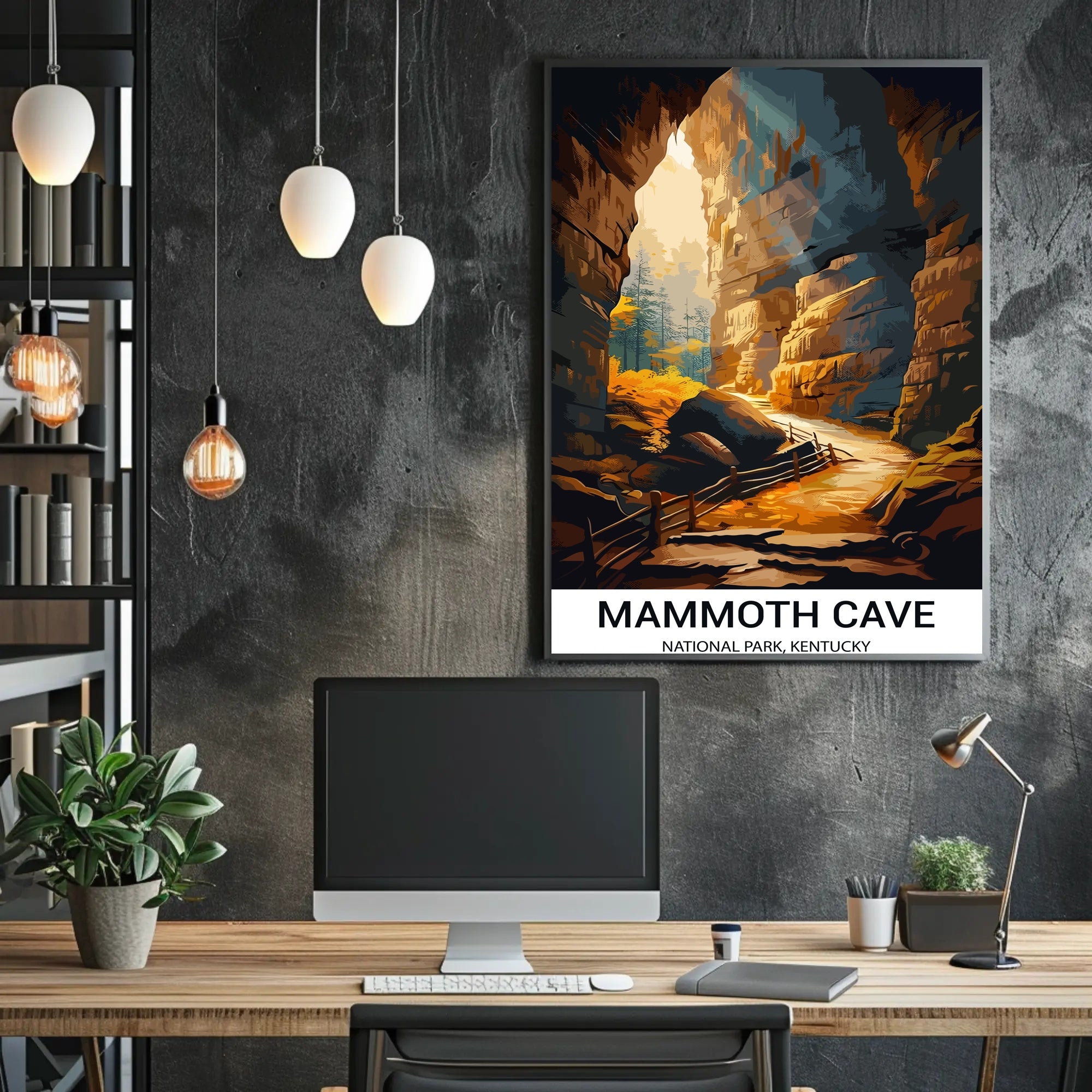 Mammoth Cave Vintage National Park Adventure Poster