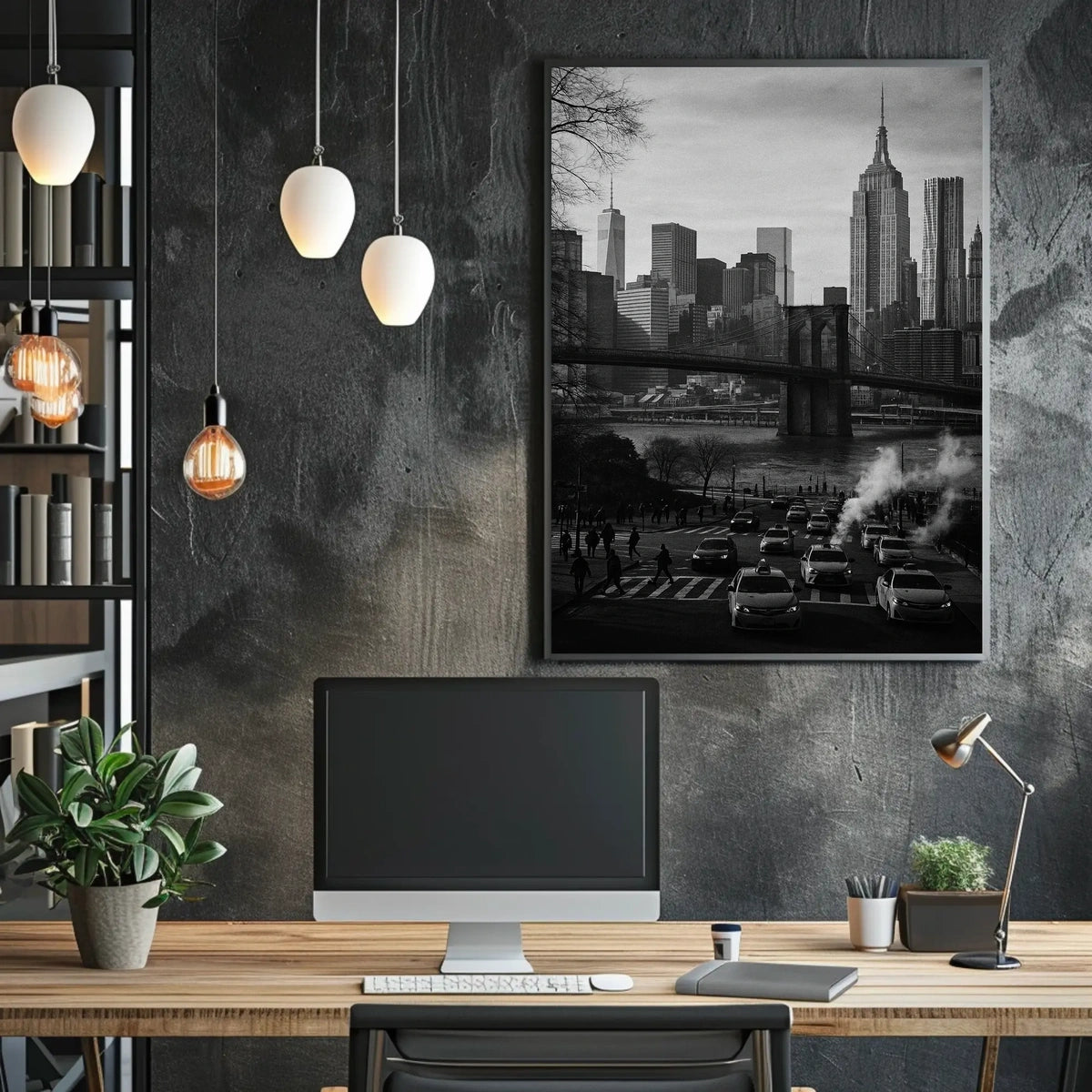 New York City Skyline Poster Wall Art 18x24 Print Premium