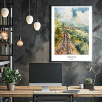 Siberian Railway Adventure in Watercolor Travel Poster PosterGoat