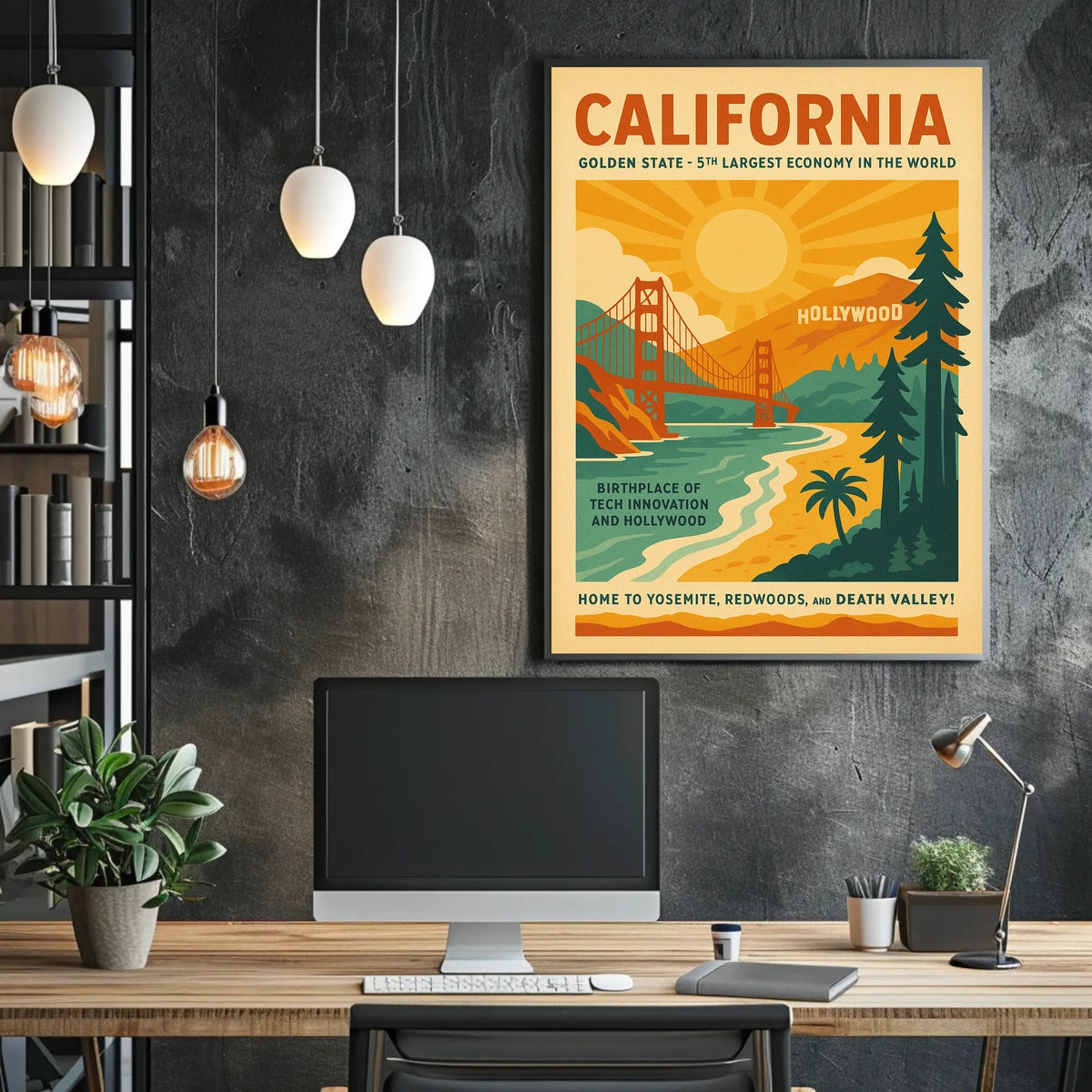 California The Golden State Poster