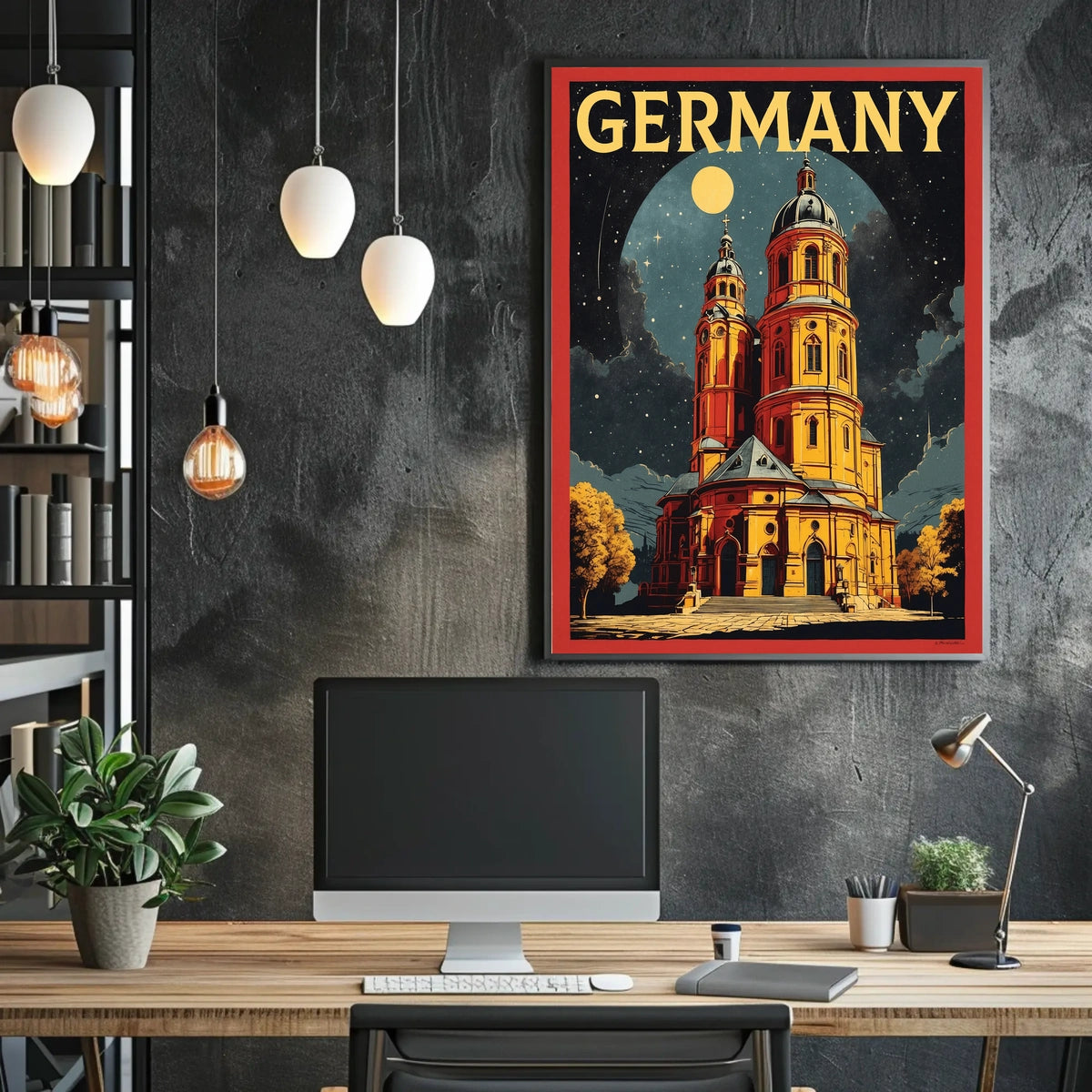 Germany Under the Moonlight Poster