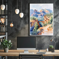 Serene Mountain Landscape Poster PosterGoat