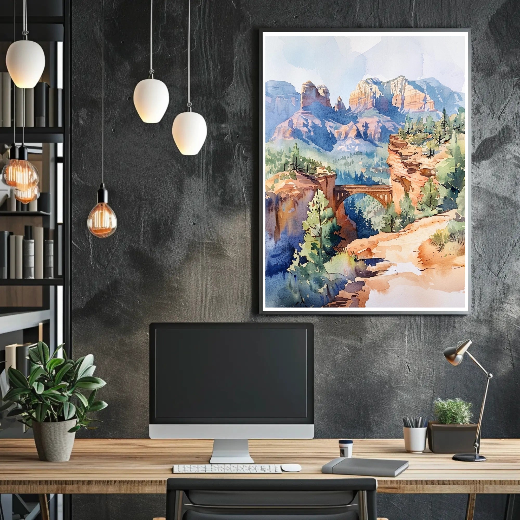 Serene Mountain Landscape Poster PosterGoat