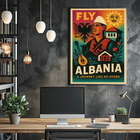 Travel Albania Vintage Poster Cultural Journey Awaits PosterGoat
