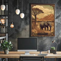 Majestic Savannah Elephant Poster