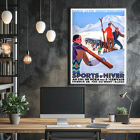 Vintage Ski Adventure at Mont Blanc Travel Poster PosterGoat