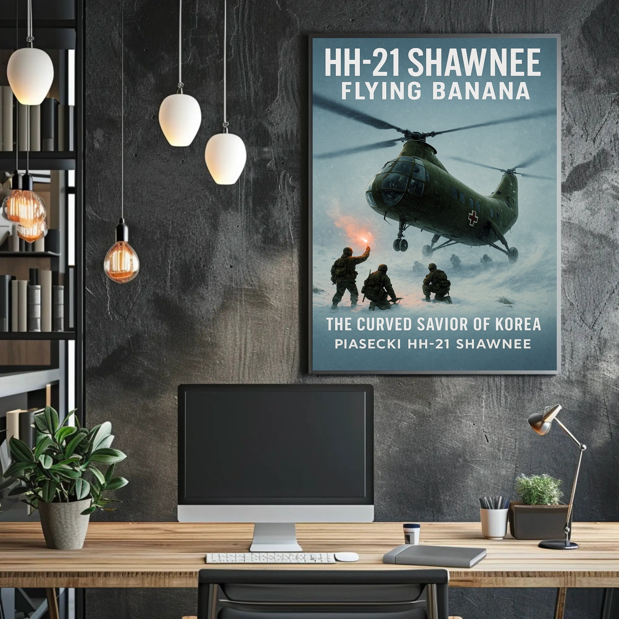 HH-21 Shawnee Flying Banana Poster PosterGoat