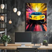 Speed and Color Burst Poster PosterGoat