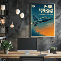 F-5B Freedom Fighter Jet Military Recruitment Poster