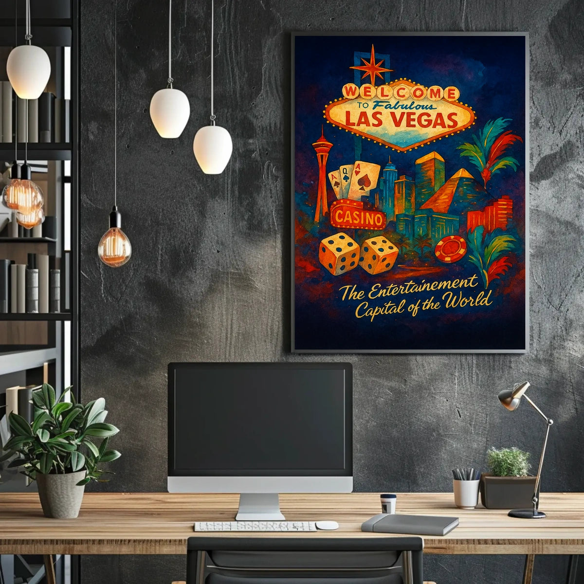 Welcome to Fabulous Las Vegas Poster for Home Decor Fans