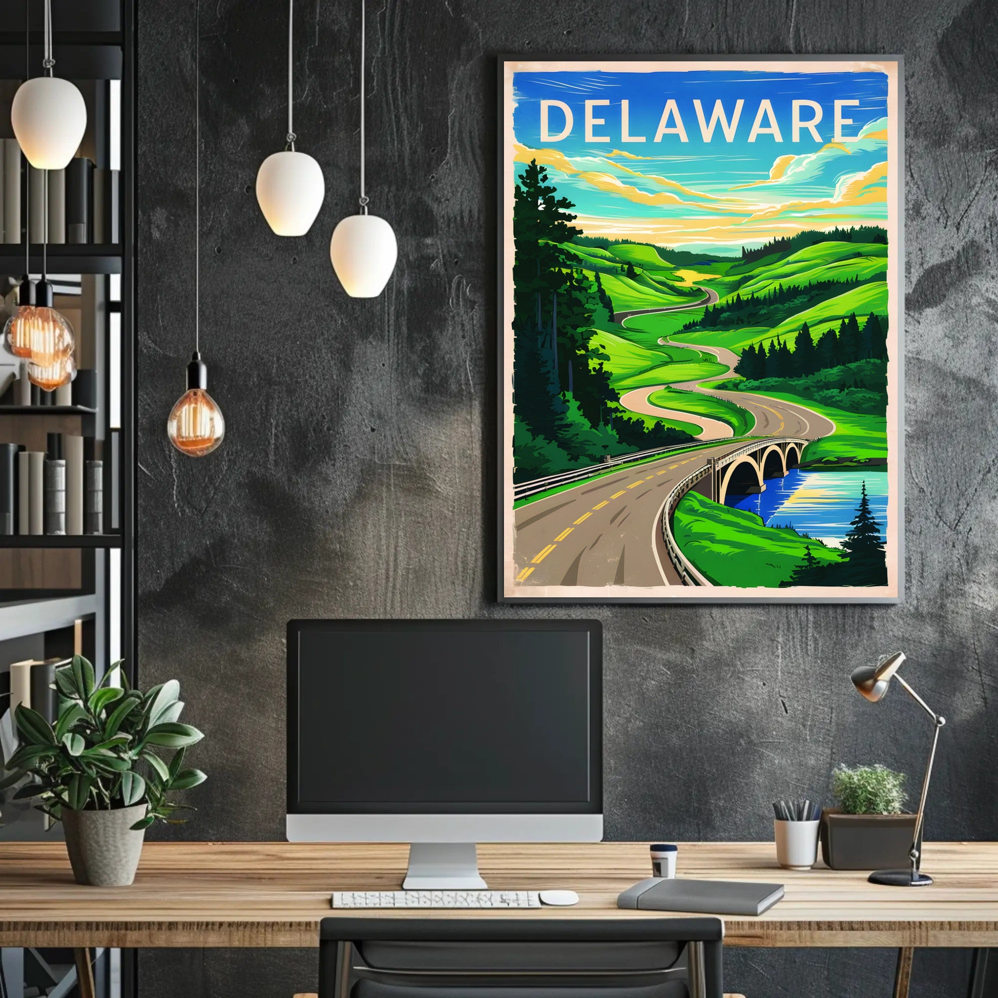 Scenic Delaware Roadway Poster