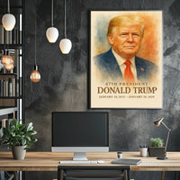 Trump Statesman Vision Patriotic Watercolor Poster