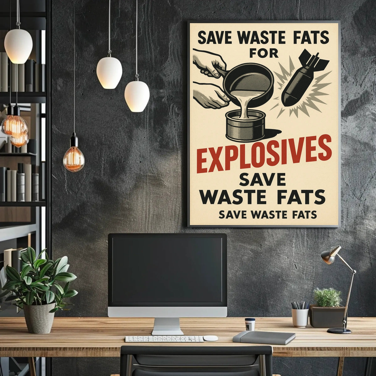 Save Waste Fats for Explosives Poster