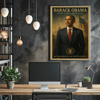 Presidential Portrait Art in Political or Propaganda Poster