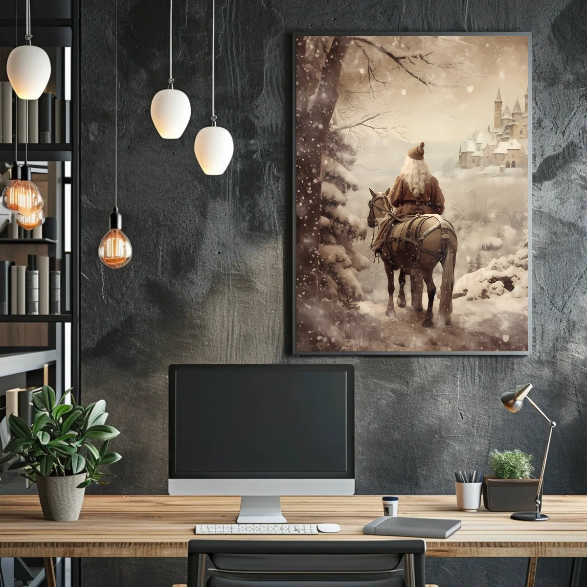 Winter Journey To The Castle Poster