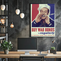 War Bonds Cheerful Sailor WWII Poster