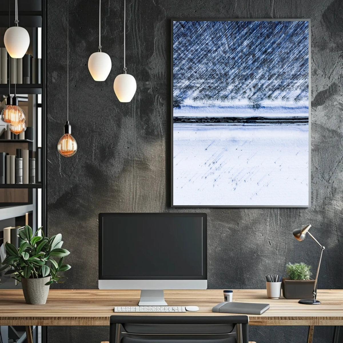 Winter Landscape from Above Poster