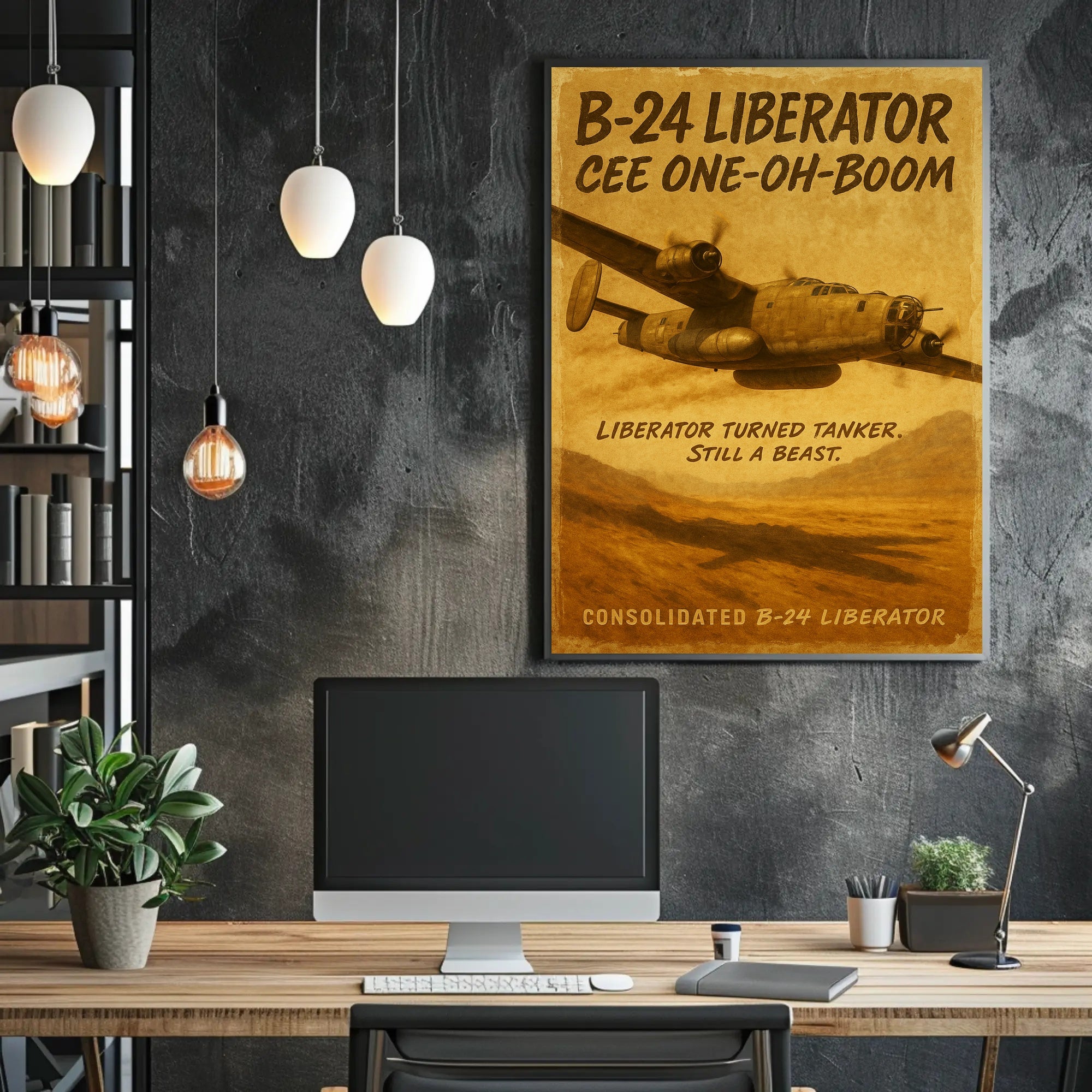B-24 Liberator Soaring WWII Poster
