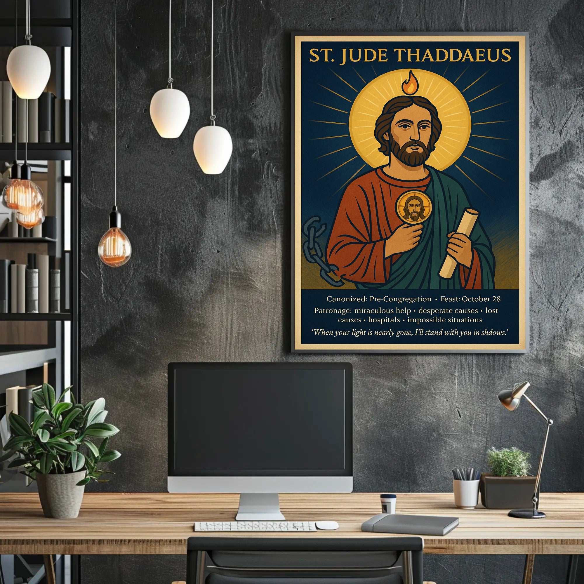 St. Jude Thaddaeus Icon - Motivational or Quote Poster