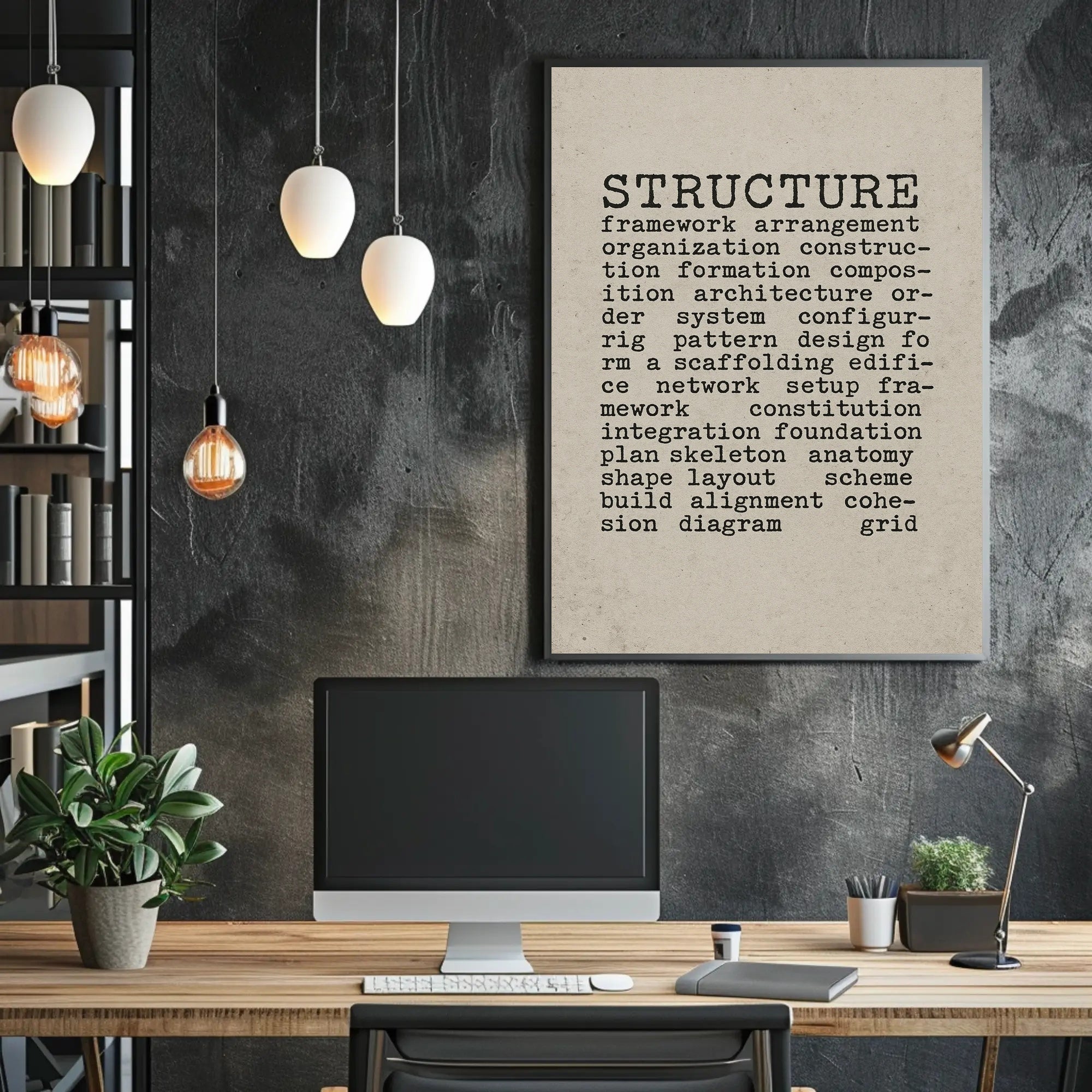Structure and Organization Typography Art Educational or Infographic Poster