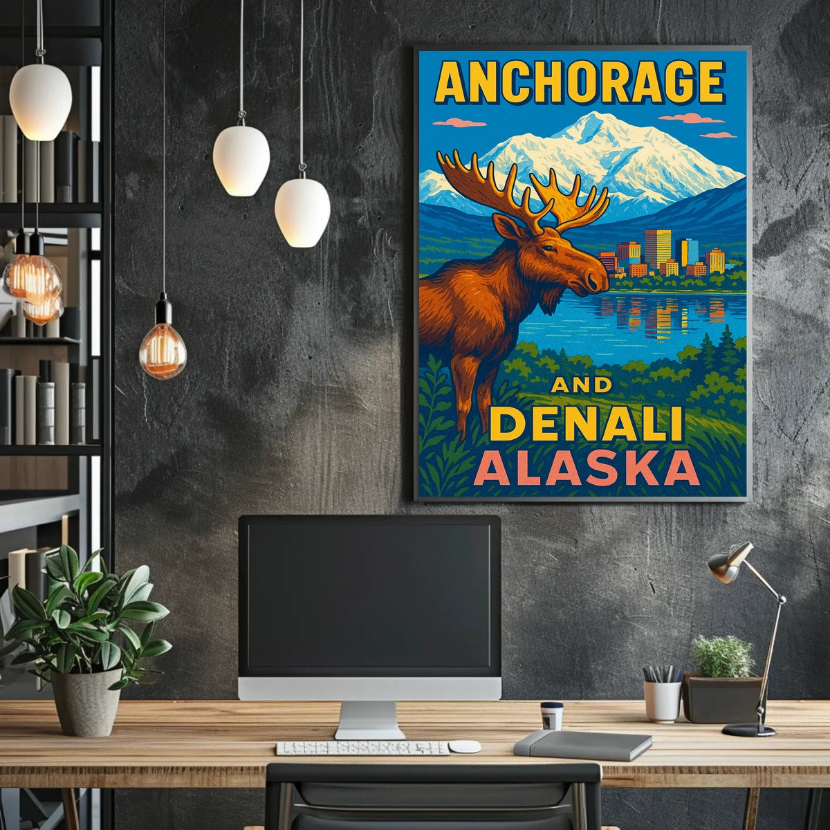 Anchorage And Denali, Alaska Poster