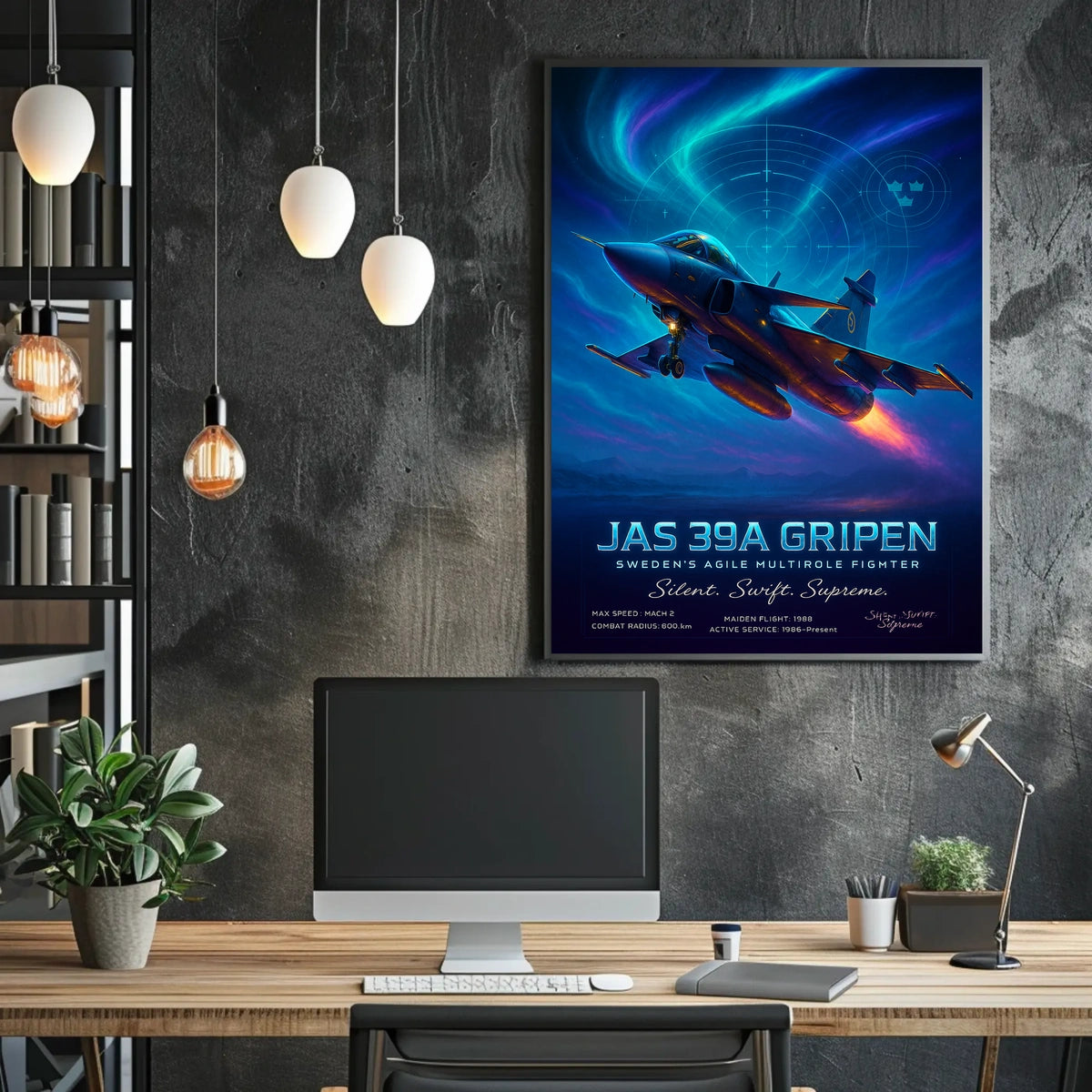 JAS 39A Gripen Swedens Agile Multirole Fighter Poster