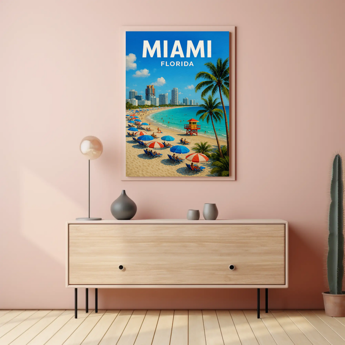 Miami Beach Florida Lifeguard Tower City Coast Poster