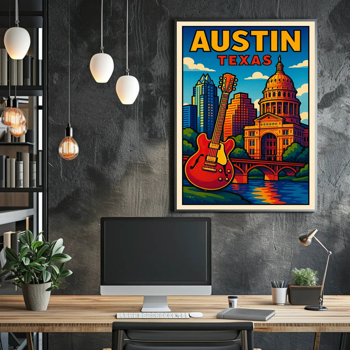 Austin, Texas Vibrant Cityscape Poster