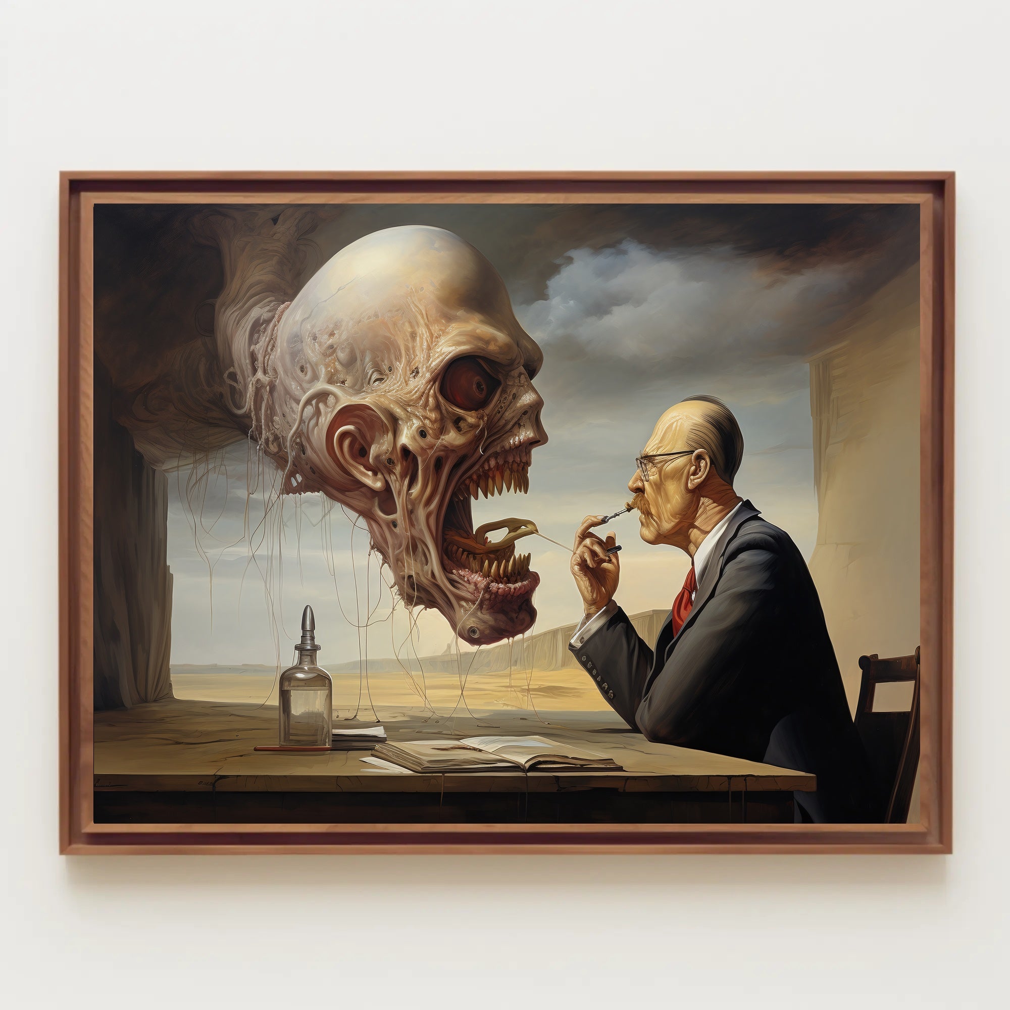 Surreal Encounter in Abstract or Artistic Poster