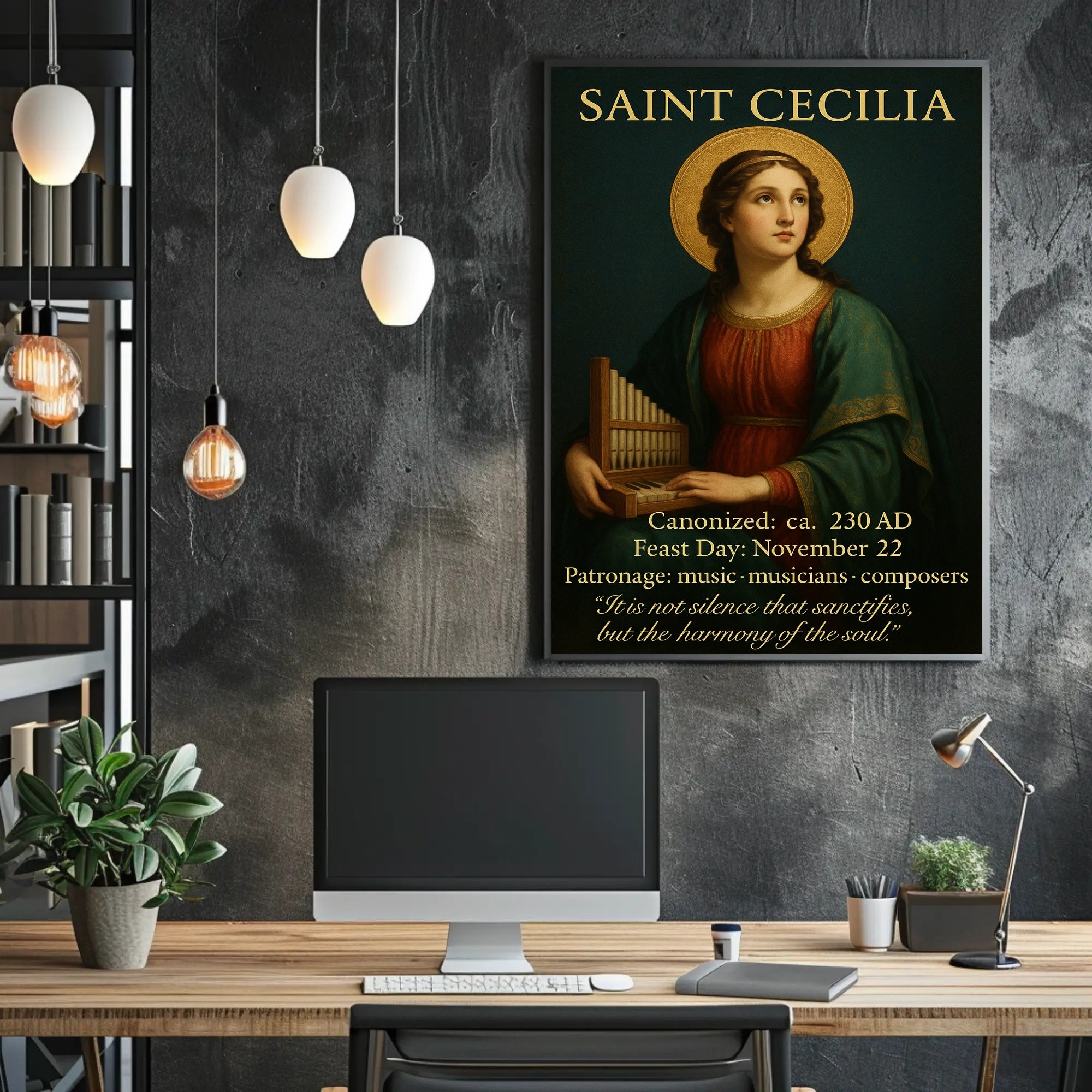 Saint Cecilia Poster PosterGoat
