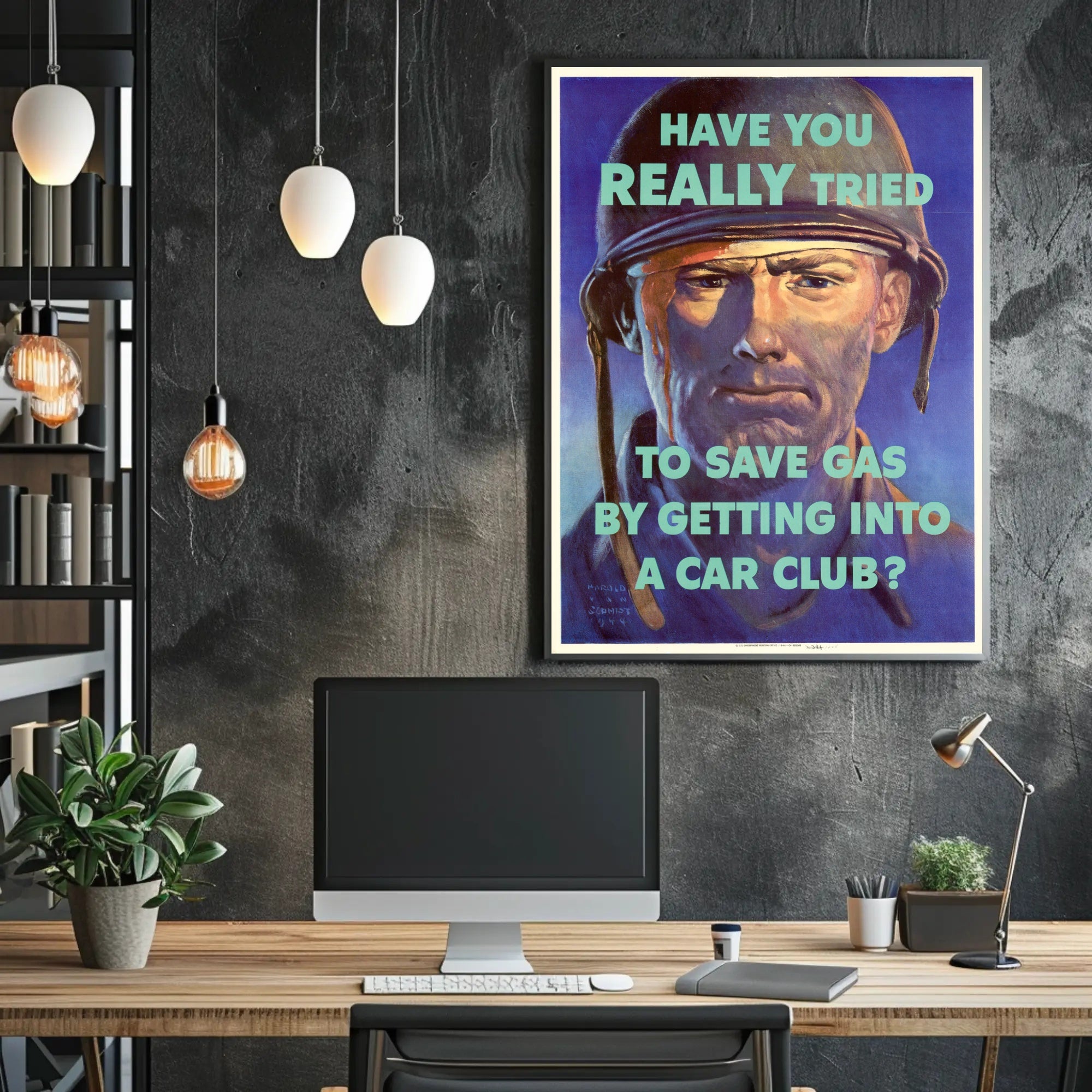 WWII Soldier Conservation Propaganda Poster