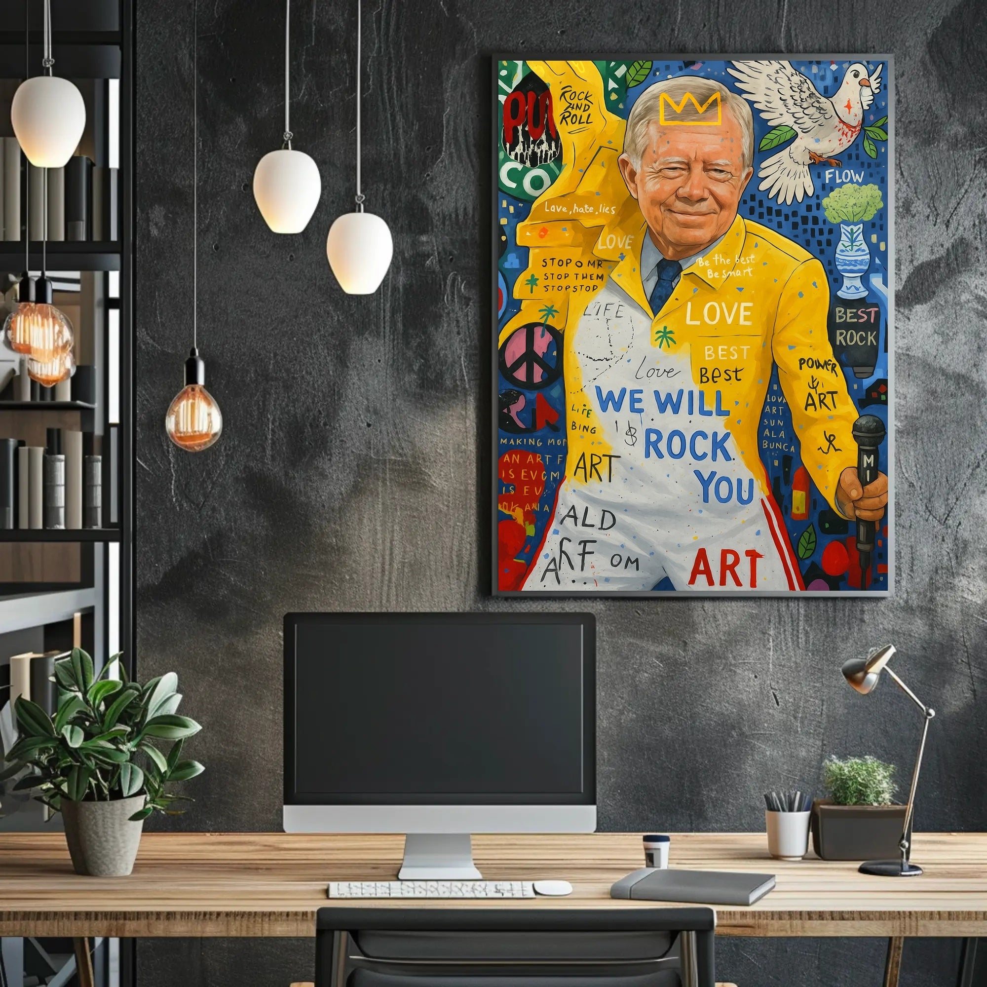 Vibrant Peaceful Musical Expression Poster - Abstract, Artistic, or Pop Culture Poster