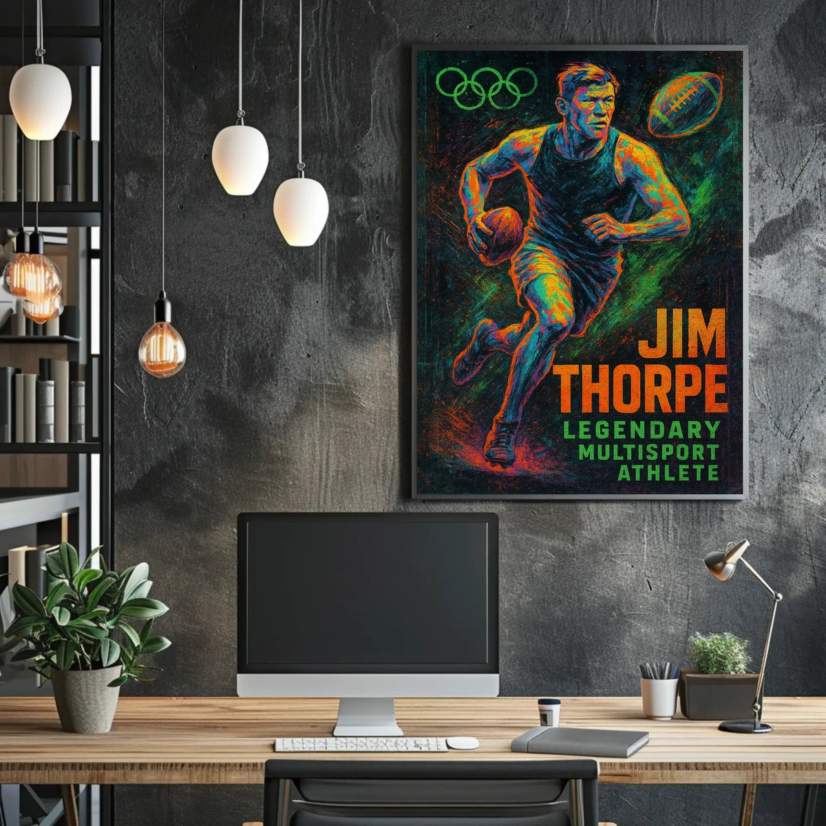 Celebrating a Sporting Legend Jim Thorpe Poster